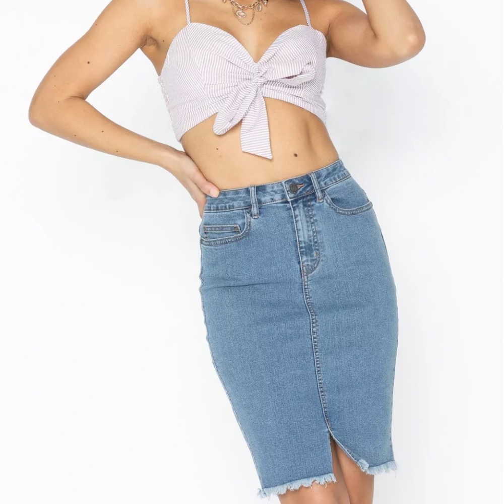 Noisy May ⎮ Denim pencil skirt